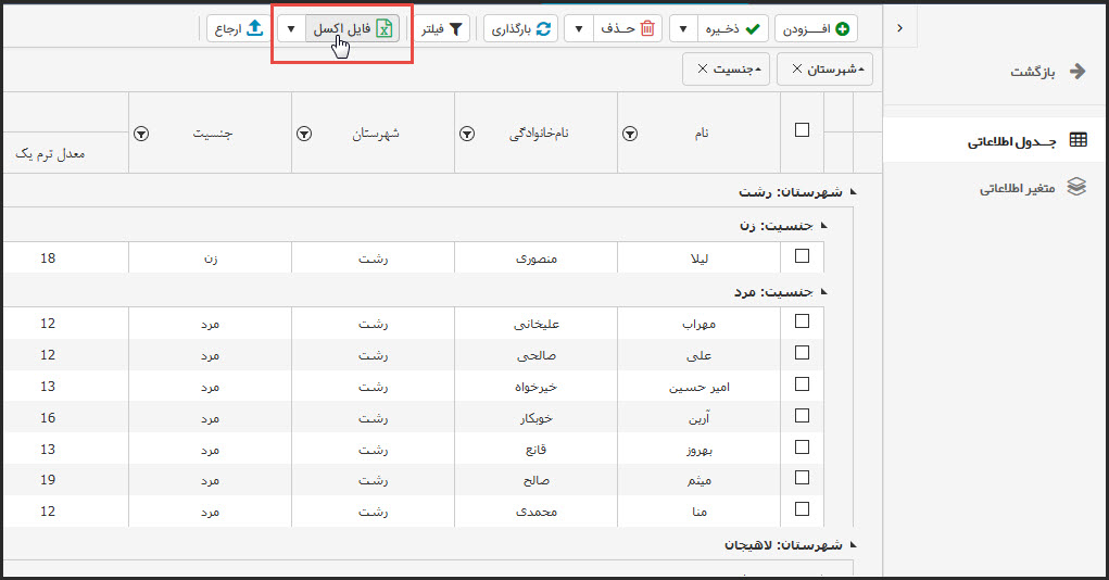 گروه بندی دانلود